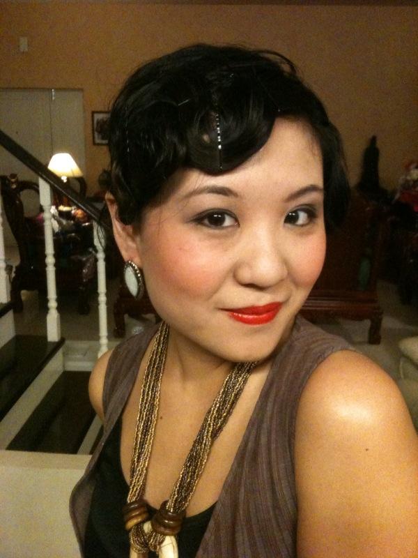 roaring 20s makeup. that was the 1920s style!